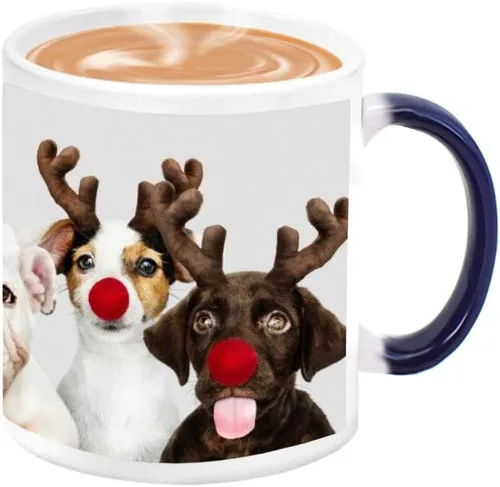 Miniatura 6 de Queena Taza personalizada con foto sensible al calor, taza de café personalizada mágica que cambia de color para añadir foto con logo en tazas