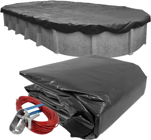 Miniatura 8 de Pool Mate Cubierta ovalada de invierno azul para piscina de 10 x 15 pies para piscinas sobre el suelo, superposición de 3 pies
