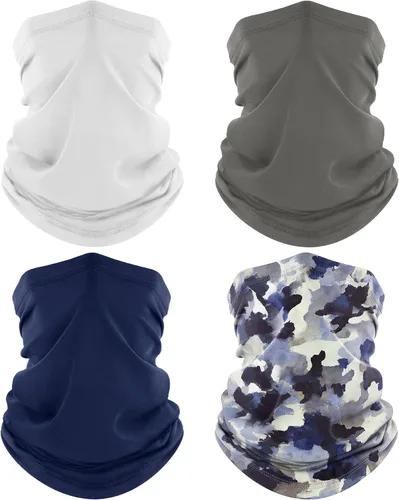 Miniatura 24 de ROXUN Paquete de 4 Polainas para Cuello, Bufanda con Protección UV, Máscara Facial Transpirable y Refrescante, Bandana para Senderismo