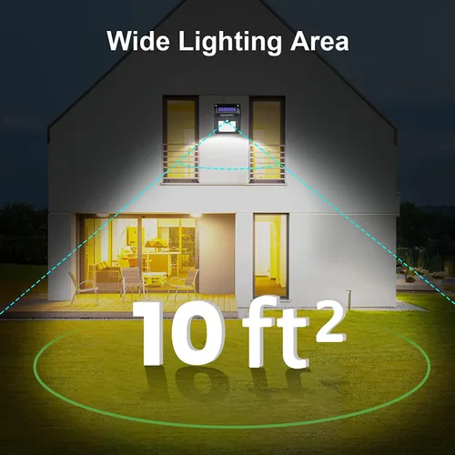 Miniatura 6 de Luposwiten Luces solares para exteriores, 28 LED, luces solares con sensor de movimiento con ángulo de movimiento de 125°, impermeable, IP65