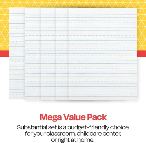 Miniatura 6 de School Smart-85353 Papel de escritura Skip-A-Line con renglones, renglón de 9.5 mm en sentido corto, 8 x 10-1/2 pulgadas, blanco, paquete de 500
