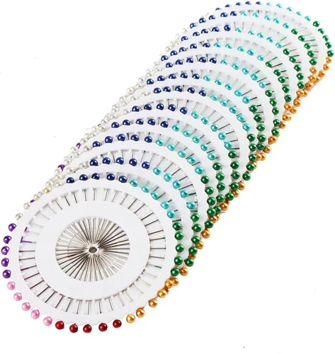 Miniatura 5 de DECORA 480 piezas de alfileres de costura multicolor rectos para acolchado con cabeza de perla para Navidad y otras manualidades Ct023m2p1f