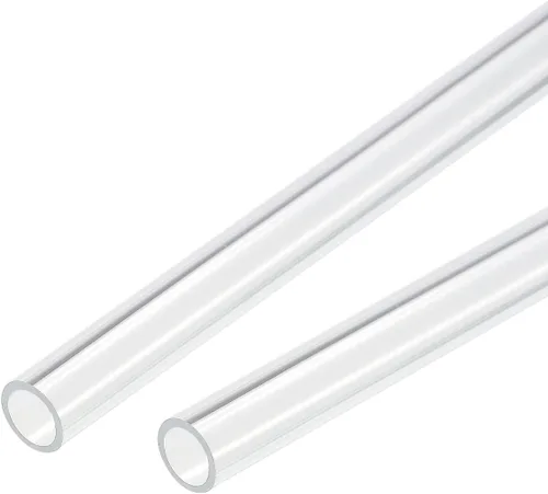Miniatura 22 de MECCANIXITY Tubo acrílico transparente rígido redondo tubo 0.472 in (1/2") ID 15mm (0.6") OD 10" para lámparas y linternas, sistema de refrigeración