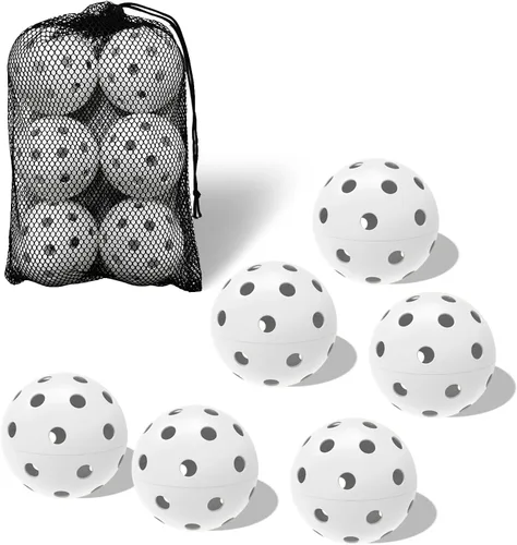 Miniatura 53 de Paquete de 6 pelotas de pickleball deportivas para exteriores - 40 pelotas de pickleball - Bolas de pickleball de EE. UU. aprobadas por USAPA