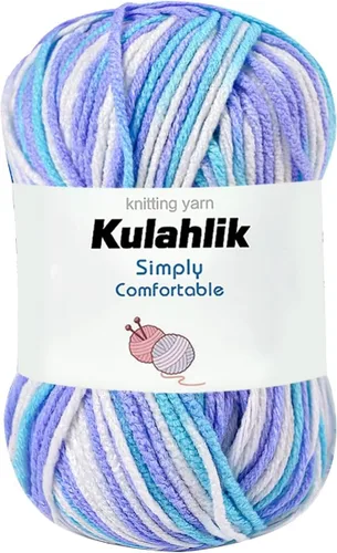 Miniatura 96 de 50g (1x50g) Hilo Acrílico para Crochet y Tejido, Hilo Degradado Colorido, 1 Rollo de Madejas, Hilo Acrílico Multicolor, Perfecto para Proyectos