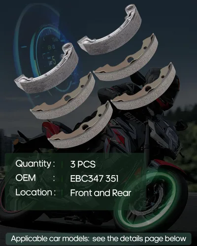 Miniatura 2 de SCITOO Zapatas de freno semimetálicas sin amianto aptas para 98-04 para Honda Foreman 450, 95-96 para Honda FourTrax Foreman 400, 00-06 para Honda