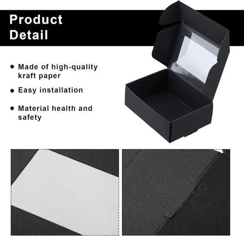 Miniatura 7 de Zonon 30 cajas de jabón para embalaje casero, mini cajas de regalo de papel kraft con ventana para panadería, dulces, jabón, embalaje de regalo