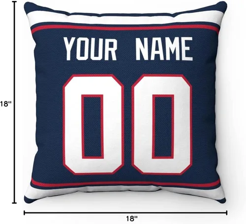 Miniatura 9 de ANTKING Almohada personalizada con cualquier nombre y número para regalo de hombres, mujeres y niños Para Nueva Inglaterra