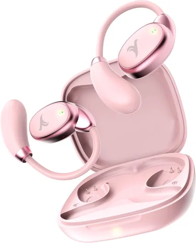 Auriculares de oreja abierta, hasta 32 horas de reproducción, Bluetooth 5.4, auriculares de oreja abierta ultra cómodos, gancho ergonómico para la