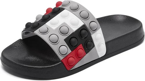 Engtoy Kid Boys Girls Slides Sandals For Kid Unisex Child Slippers Lightweight Non-slip Open Toe Comfy Shower Beach Funny Slide Sandals