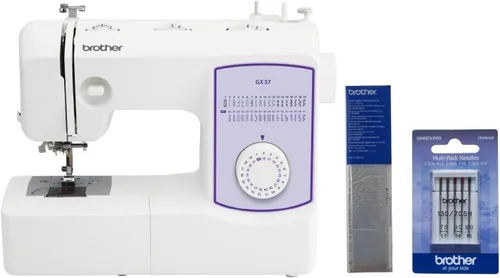 Miniatura 7 de Brother GX37 37-Stitch Sewing Machine, Hard Plastic Storage and Carry Case and 5-Piece Sewing Machine Needles