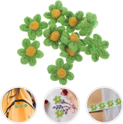 Miniatura 9 de EXCEART Parches bordados para planchar con flores, bonitos parches bordados para coser en flores, parches de bordado para ropa, bolsas