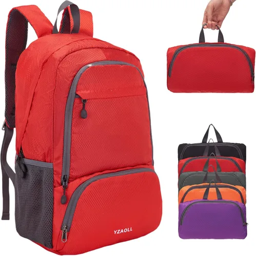 Miniatura 9 de YZAOLL Mochila de senderismo de 30 L, mochila ligera para el día, mochila plegable para mujeres y hombres, viajes, camping, vacaciones