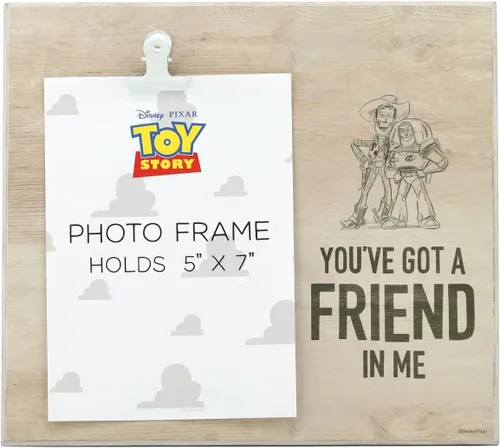 Open Road Brands Disney Pixar Toy Story You've Got a Friend in Me Marco de fotos de madera para fotos de 5 x 7 pulgadas, bonita decoración de Toy