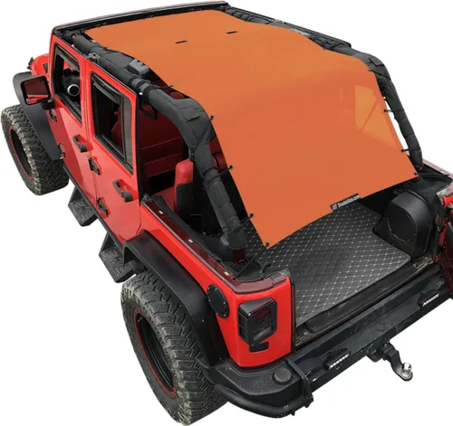 Miniatura 43 de Shadeidea JK - Parasol superior compatible con Jeep Wrangler JKU, cubierta de techo de malla suave (2007-2018) - Bloqueador de ruido de viento UV
