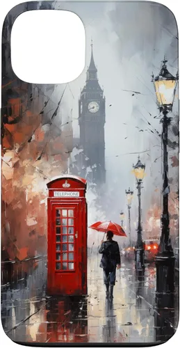 Miniatura 7 de Funda para iPhone 11 Pro Wet London Iconic Red Phone Booth Clocktower Art Cover