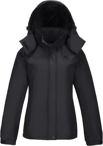 Miniatura 2 de GOLDEN CAMEL Chaqueta de esquí de invierno para mujer, impermeable, resistente al viento, con capucha, para snowboard, para exteriores