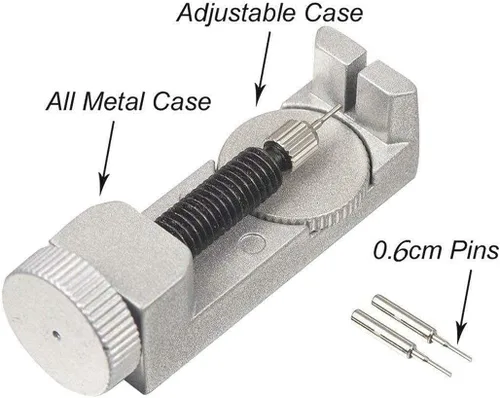 Miniatura 3 de Marsrut Ajuste sin esfuerzo la correa de reloj con correa ajustable de metal, kit de herramientas de reparación de removedor de pasadores. Perfecto