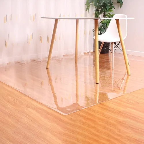 Miniatura 4 de Mantel transparente de PVC de 0.079 in, protector de mesa de plástico transparente, impermeable, resistente al calor, para mesa de comedor, oficina
