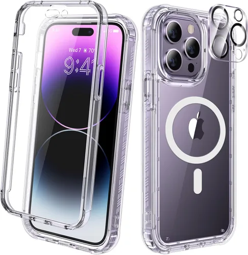 Miniatura 117 de Diaclara - Funda compatible con iPhone 11, carcasa resistente de cuerpo completo con protector de pantalla integrado sensible al tacto y Transparente