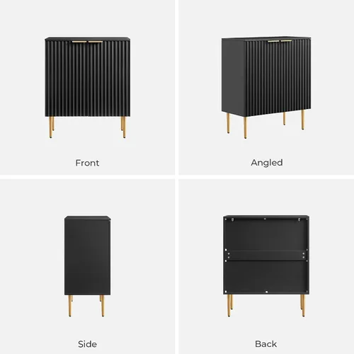 Miniatura 9 de SICOTAS Aparador Moderno de Entrada - Credenza de Buffet con Almacenamiento, Gabinete con 2 Puertas y Estantes Ajustables, Mesa de Acento para Barra