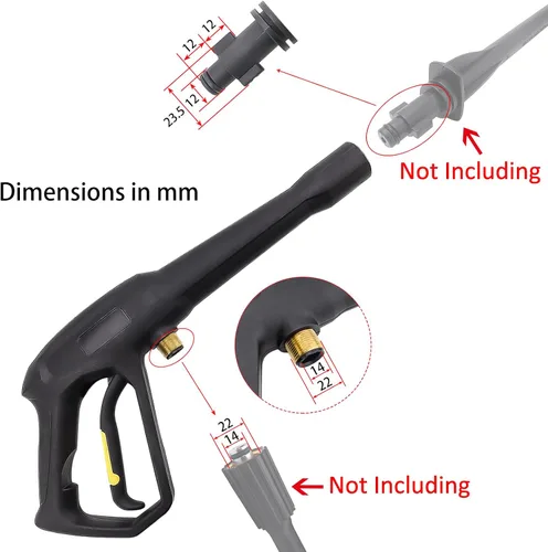 Miniatura 5 de Bear Force Pistola rociadora con mango de gatillo, pistola de agua a presión, compatible con algunos de Ryobi, Greenworks, Craftsman, Kar-cher