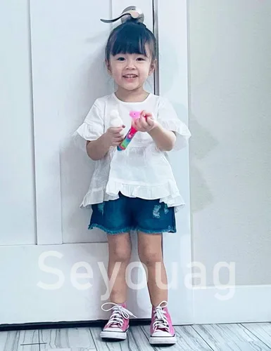 Miniatura 7 de Ropa de niña para niños pequeños, conjuntos cortos de algodón, abrigo casual, pantalones vaqueros, conjuntos de 2 piezas