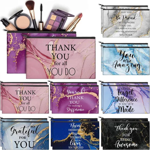 Miniatura 7 de Yahenda Bolsa de Maquillaje de Cosméticos de 16 Piezas, Bolsa Inspiradora con Cremallera, Regalos de Agradecimiento Inspiradores para Mujeres