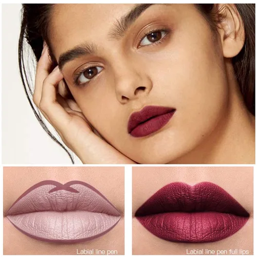 Miniatura 6 de DC-BEAUTIFUL Juego de 18 delineadores de labios con 2 sacapuntas, delineadores de labios impermeables y suaves de primera calidad, delineadores