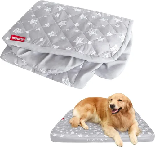 Miniatura 15 de Fundas impermeables de repuesto para cama de perro, lavables y fáciles de quitar, funda acolchada silenciosa para cama de mascotas, bonito estampado