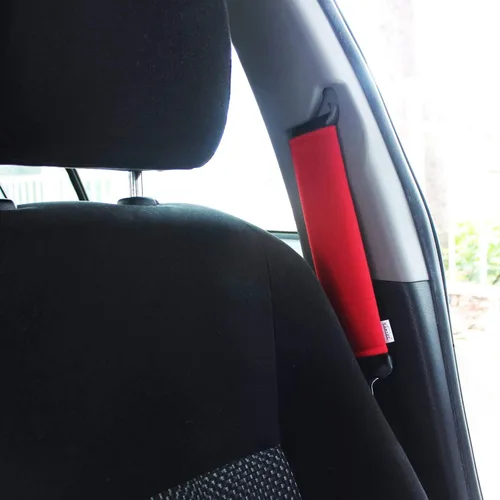 Miniatura 3 de GAMPRO Funda para cinturón de seguridad de automóvil, paquete de 2 almohadillas suaves para cinturón de seguridad de automóvil, adecuadas para 2rojo