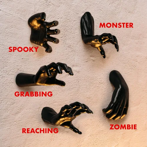 Miniatura 8 de GUTE Creepy Hands - Decoración para colgar en la pared, decoración de manos de terror, decoración estética, gótica, gótica, arte de pared colgante
