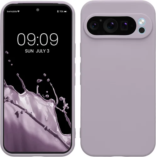 Miniatura 157 de kwmobile Funda compatible con Google Pixel 9 Pro - Funda protectora delgada de TPU para teléfono - Acabado mate suave - Negro mate