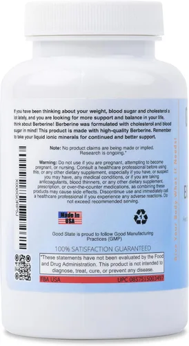 Miniatura 3 de Good State Berberina HCL 400mg, 120 Cápsulas Vegetarianas