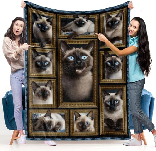 Miniatura 10 de Manta de gato negro, regalos para mujeres y hombres, acogedora manta suave y mullida para sofá, cama, viajes, manta ligera de franela de felpa