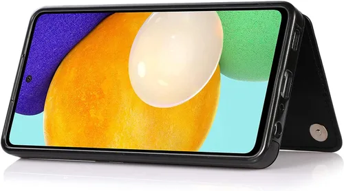 Miniatura 6 de Funda de teléfono para Samsung Galaxy A52 5G/4G con protector de pantalla de vidrio templado y tarjetero con soporte para tarjetero, soporte