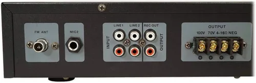 Miniatura 6 de Rockville RCS80-1 60 vatios 70V/100V amplificador comercial/receptor Bluetooth 5.0, compatible con altavoces de 4/8/16 ohmios, USB/SD/FM/RCA/Mic