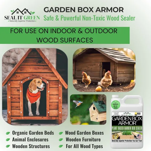 Miniatura 8 de Sellador de cajas de jardín Sellador de madera a base de plantas seguro de contacto con alimentos de la FDA para camas elevadas, jardineras