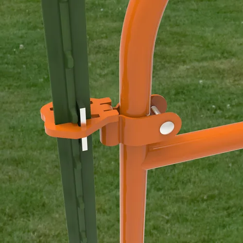 Miniatura 4 de Pasadores de bisagra de puerta en T, cuelga una puerta de un poste en T de metal, fácil de instalar, cuelga una puerta de cualquier granja o jardín
