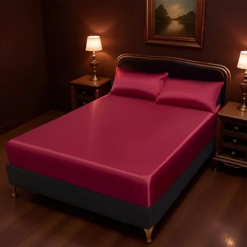 Miniatura 6 de Juwenin Home Juego de sábanas bajeras de satén sedoso de 2 piezas, suave y cómodo, para dormitorio, habitación de invitados