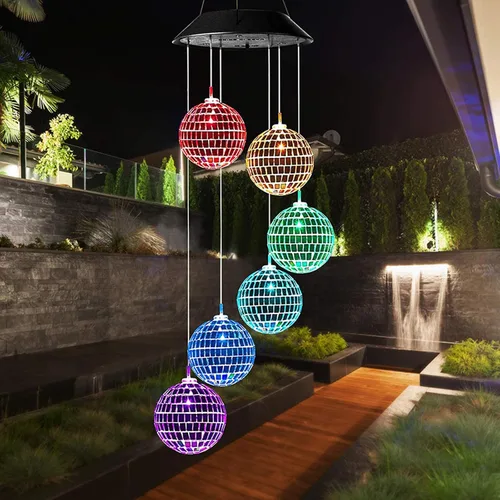 Miniatura 8 de Decoración de bola de discoteca para jardín, patio, decoración al aire libre, bolas de discoteca USB, difusor de bola de discoteca, lindo cambio