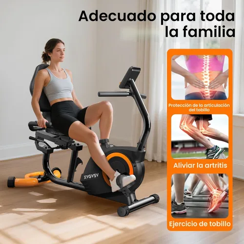Miniatura 8 de Recumbent Exercise Bike for Home Use, Quiet Recumbent Stationary Bikes for Adults & Seniors, 16-Level Resistance, Adjustable Seat, Supports 400LB