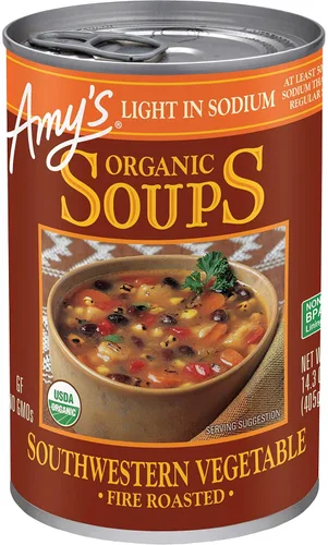 Miniatura 21 de Sopa Amy's, vegana, sin gluten, orgánica de verduras italianas rústicas (champiñones, arroz integral y frijoles) 14 oz (paquete de 12)