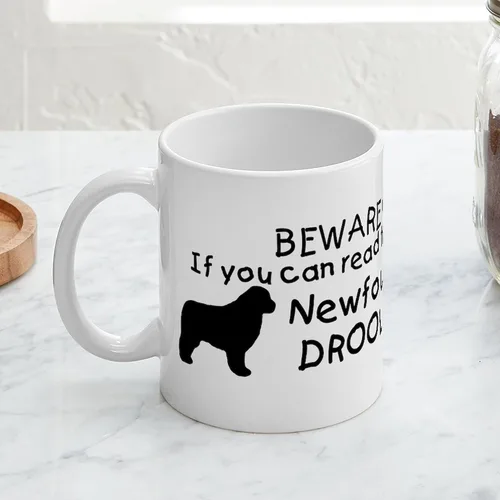Miniatura 4 de CafePress Newfoundland Dog Drool Zone Taza de café de cerámica de 11 oz (11.0 fl oz)