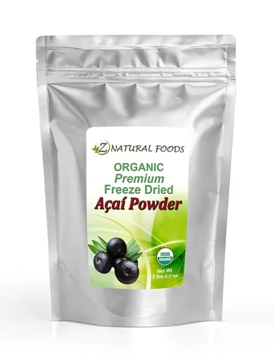 Polvo orgánico de bayas de acai de alta calidad, 5 libras, superalimento liofilizado, cultivado en Brasil, increíble polvo de frutas para jugo,