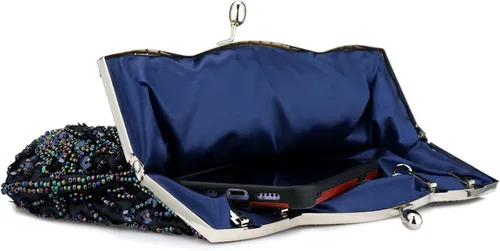 Miniatura 4 de Gets Noble - Bolso de noche con lentejuelas y cuentas para mujer