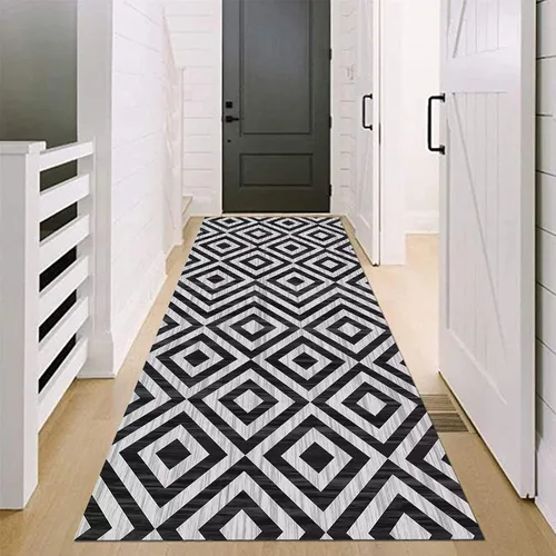 Miniatura 2 de Alfombra de pasillo – Alfombra estrecha muy larga, alfombra de pasillo para interiores, fácil de limpiar, alfombra antideslizante de 39.4 in/4.9