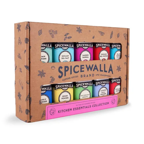 Miniatura 3 de Spicewalla Juego de especias y condimentos esenciales, paquete de 10 variedades, ajo, cebolla, pimentón, pimiento rojo triturado, orégano y más