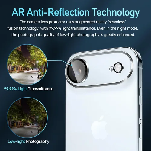 Miniatura 4 de ivoler Paquete de 4 protectores de lente de cámara para iPhone Air de 6.5 pulgadas, protector de pantalla de vidrio templado [compatible con fundas]