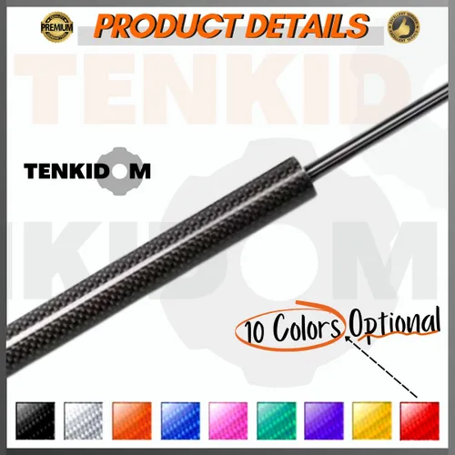 Miniatura 3 de Puntales de fibra de carbono compatibles con Toyota Supra JZA80 1993-2002 Amortiguadores de gas Kit de resortes de capó sin taladrar atornillado